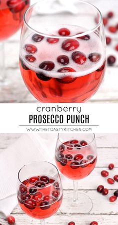 Cranberry Prosecco Punch by The Toasty Kitchen #cranberry #berries #christmas #newyears #thanksgiving #citrus #orange #prosecco #champagne #drink #alcoholic #recipe #festive Carbonated Alcoholic Drinks, Prosecco Christmas Punch, Thanksgiving Beverages Alcoholic, Thanksgiving Themed Drinks, Thanksgiving Punch With Prosecco, Prosecco And Cranberry Cocktails, Christmas Wine Spritzer Holiday Drinks, Cranberry Vodka Prosecco Punch, Prosecco Sangria