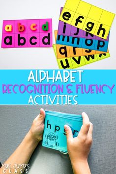 the alphabet recognition and flueny activities are fun for kids to do with their letters