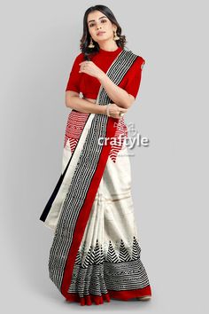 Block Print Saree Blouse Design, Murshidabad Silk Sarees, Block Print Saree Designs, Handloom Saree Blouse Designs, Indian Haveli, Office Wear Saree, Batik Print Saree, Draped Sarees, Black Sarees