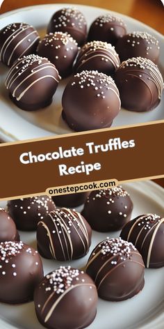 Chocolate Truffles Recipe Chocolate Fudge Truffles, Easy Chocolate Truffles, Chocolate Truffle Recipe, Espresso Truffles, Chocolate Truffles Recipe, Truffle Recipes, Homemade Chocolate Truffles, Truffle Cookies, Assorted Chocolates