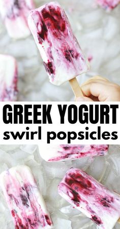 greek yogurt swirl popsicles are the perfect summer treat for kids and adults