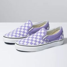 Vans Aesthetic, Checkered Vans, Cute Sneakers, Fresh Shoes, Purple Shoes, Aesthetic Shoes