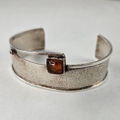 ad eBay - Sterling Silver Artisan Cuff Bracelet with Amber 21.4g [8021] - Buy Now, click the link (eBay) Golden Earrings, Handcrafted Artisan Jewelry, Sterling Silver Cuff Bracelet, Artisan Design, Sterling Silver Cuff, Silver Cuff Bracelet, Silver Cuff, Handmade Artisan, Jewelry Tutorials