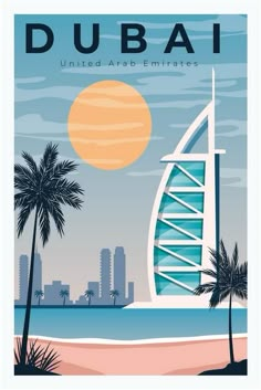 Welcome to the DUBAI-Retro Travel Poster-Wall Art-Print for Home Office-Grunge Printing Dubai Poster, Dubai Skyline, Poster Psd, Dubai City, City Poster, Art Deco Posters