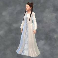 + TSM Dress Long Dress Flowing for Girls by simverses  [#ts4_child_fullbody]  [#ts4_bacc_elf]  [#ts4_bacc_human]  [#ts4_eras_g4] Sims Princess, Sims 4 Historical Cc, Sims 4 Historical, Victorian Evening Gown, Imperial Clothing