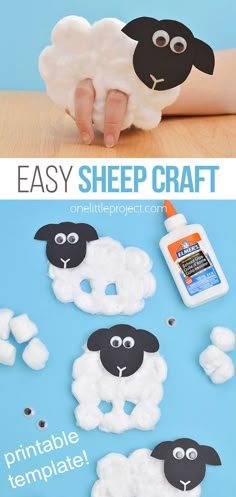 this is an easy sheep craft for kids to make