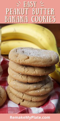 Easy Peanut Butter Banana Cookies 🍌 Craving something sweet, healthy, and super easy to make? Try these Peanut Butter Banana Cookies are made with ripe bananas and creamy peanut butter and other simple ingredients you probably have in your kitchen. They’re perfect for a quick snack or breakfast on-the-go. They’re a delicious way to use up ripe bananas. Save this recipe for a simple, guilt-free treat! Recipes With Bananas And Peanut Butter, Cookies With Ripe Bananas, Things To Bake With Ripe Bananas, Easy Peanut Butter Banana Cookies, Recipes Using Two Ripe Bananas, Healthy Banana Peanut Butter Cookies, Cooking With Bananas, Peanut Butter Covered Bananas, Peanut Butter And Banana Dessert