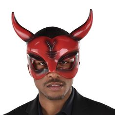 Buy the Horned Devil Adult Mask at Michaels. com. Protect your identity with this Horned Devil Mask. This stylish accessory features large horns and comes with an attitude. Perfect for masquerades and Halloween. Costume not included. One size fits most teens and adults. Protect your identity with this Horned Devil Mask. This stylish accessory features large horns and comes with an attitude. Perfect for masquerades and Halloween. Costume not included. One size fits most teens and adults. Details: Furrowed Brow, Devil Mask, Half Mask, Half Face Mask, Halloween Store, Face Mask Black, Halloween Costume Accessories, Adult Halloween Costumes, Halloween Masks