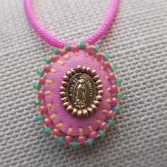 #virgendeguadalupe #escapulario #hechoamano #Protecciondivina #cordeldeluna Necklace Ideas, Bracelet Making, Textiles, Sewing