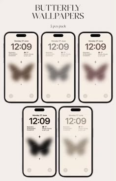 the butterfly wallpapers are available in four different colors