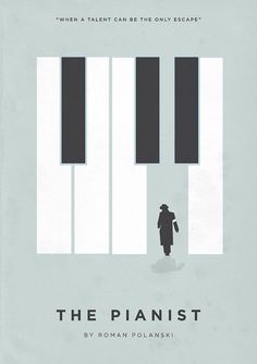 a minimalist movie poster for the piano