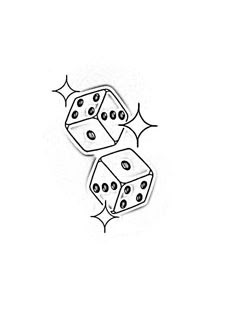 two dices with one falling down and the other flying away from them on a white background