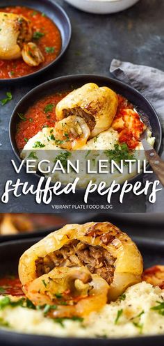 vegan lentil stuffed peppers are an easy and delicious appetizer