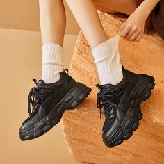 This chunky sneaker made of high-quality materials takes a sleek silhouette to the next level in comfort with the cross-tied lace and chunky sole design. Get it in your closet. Pig Skin, Chunky Sneakers, Synthetic Leather, Sneakers Black, Next Level, Color Mixing, The Next, Fashion Inspo, Take That