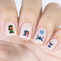 Lilo and Stitch Nails Decals Clear Vinyl. Peel and Stick - Etsy Lilo And Stitch Nails, Nails For Disney, Stitch Nails, Regular Nails, Nails Decals, Stitch Merchandise, Disney Inspired Nails, Minnie Mouse Nails, Lilo And Stitch Merchandise