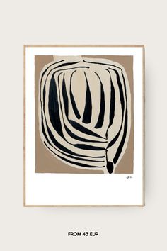 a black and white painting with stripes on it