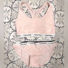 Calvin Klein Size Small Bra & Panties Washed Once But Never Worn! Calvin Klein Panties, Pink Calvin Klein Set, Calvin Klein Bra And Under Set, Calvin Klein Seamless Fitted Bra, Calvin Klein Fitted Seamless Bra, Calvin Klein Seamless Bra, Small Bra, Womens Calvin Klein, Anime Outfits