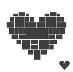 Heart Picture Collage, Photo Collage Frames, Heart Photo Walls, Photoshop Collage Template, Heart Shaped Collage, Letter Photo Collage, Heart Shaped Photo Collage, Collage Photo Frame Design, Heart Photo Collage