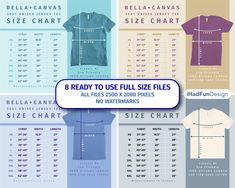 8 ready to use full size files for t - shirts