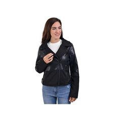 Add a layer of warmth but keep your style in this women's Lee faux leather biker jacket.Click on this WOMEN'S GUIDE to find the perfect fit and more! Add a layer of warmth but keep your style in this women's Lee faux leather biker jacket.Click on this WOMEN'S GUIDE to find the perfect fit and more! FEATURES Two side entry pockets and one interior pocket Zipper closure Long sleeves Fully linedFIT & SIZING Updated biker styled jacket with regular fit 24 1/2-in. length from shoulder to hem Designed Cheap Chic Black Biker Jacket, Black Leather Jacket With Asymmetrical Zip For Winter, Black Faux Leather Biker Jacket For Winter, Edgy Faux Leather Jacket For Winter, Trendy Leather Jacket With Asymmetrical Zip For Winter, Casual Faux Leather Jacket, Winter Leather Biker Jacket With Asymmetrical Zip, Edgy Leather Jacket With Asymmetrical Zip For Winter, Moto Biker Jacket For Fall