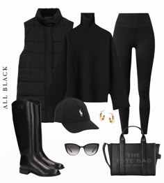 Stile Hijab, Winter Fashion Outfits Casual, Paris Mode, Stil Elegant, Mode Casual, Looks Black, All Black Outfit