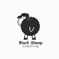 a black sheep logo with the word coaching on it's face and head in front of