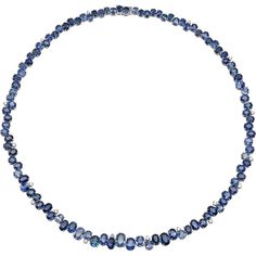 Unravel the mystique of elegance with our mesmerizing Sea of Blue Tidal Necklace. Imagine the gentle embrace of ocean waves as you adorn yourself with this masterpiece. Each oval ombre sapphire, carefully selected, whispers tales of the sea's depth, while the brilliant diamonds add a celestial sparkle, reminiscent of moonlit nights dancing on the water's surface.This necklace, a true embodiment of grace, features a total of 59.49 carats of blue sapphires, each one a unique hue, paired harmoniously with 0.58 carats of diamonds. Its length of 16 inches ensures a perfect fit, while the box clasp closure adds both security and sophistication. Crafted with meticulous attention to detail, it is presented in 18k white gold, a metal as pure and radiant as the moonlight on the waves.Inspired by the Luxury Modern Sapphire Necklace, Luxury Blue Beaded Necklace Gift, Luxury Single Strand Sapphire Necklace, Oval Ombre, Blue Diamond Necklace, Ocean Inspired Jewelry, Sapphire Birthstone, Blue Sapphire Diamond, Gold Box