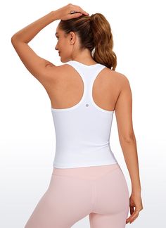 Butterluxe collection features super soft and stretchy high-quality fabric. Racerback tank top without built-in chest pads gives you maximum freedom of movement. Ideal for yoga, workout, gym, and fitness. Feature & Fitting: 
 Butterluxe collection 
 Design for yoga 
 Racerback, tight fit 
 Crewneck sport style 
 Fabric: 
 
 Extremely Soft, luxurious comfort and lightweight 
 
 Ultra stretchy, very gentle compression 
 Brushed, 4-Way stretch 
 81% Polyamide, 19% Lycra 
 SKU : R703W .Easy reac Fitted Yoga Tank Top With Built-in Padding, Stretch Tank Top With Built-in Padding And Scoop Neck, Sports Tops With Built-in Bra And Scoop Back, Sleeveless Compression Tops With Built-in Padding, Compression Sleeveless Tops With Built-in Padding, Stretch Tank Top With Built-in Padding, High Stretch Tops With Built-in Padding For Pilates, Fitted Yoga Top With Built-in Padding, Stretch Sleeveless Tank Top With Built-in Padding