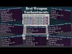 Minecraft Enchantments List, Trident Enchantments Minecraft, Minecraft Enchantments Guide, Best Enchantments Minecraft, Minecraft Tool Enchantments, Minecraft Potions Recipes 1.19, Best Minecraft Enchantments, Minecraft Weaponsmith, Minecraft Enchantments