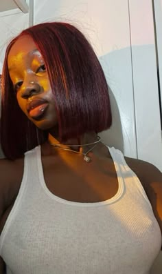 Natural Hair Bob, Dyed Hair Inspiration, Dyed Natural Hair, Natural Hair Styles Easy, Pretty Females, Hair Laid