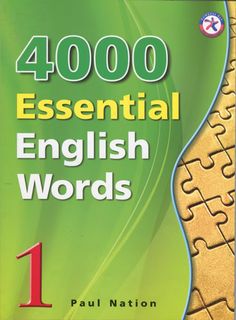 a book with the title, 4000 essential english words in one place and an image of