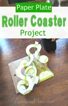 the paper plate roller coaster project is an easy and fun project for kids to make