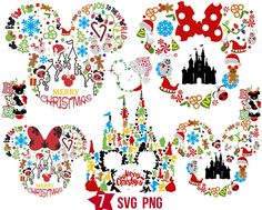 the mickey mouse christmas clipart set is available for personal use and can be customized