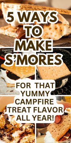 five ways to make s'mores for that yummy campfire treat flavor all year