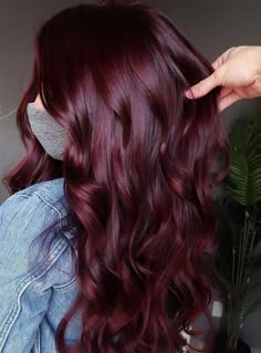 All Over Burgundy Hair Color, Chelsea Houska Red Hair Color Formula, Wine And Brown Hair, Different Color Reds For Hair, Wine Country Red Hair, Winterberry Hair Color, Red Wine Sangria Hair Color, Womens Red Hair Color, Hair Colors That Go With Brown Eyes