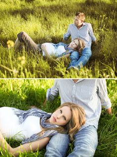 a couple laying in the grass together