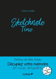 a black and blue book cover with the words sketch to time written in french on it