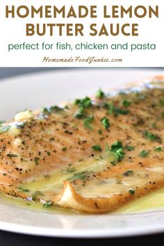 this homemade lemon butter sauce is perfect for fish, chicken and pasta it's so easy to make