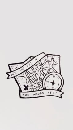 a black and white drawing of a map with the words the wood city on it