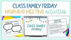 class family friday morning meeting activities