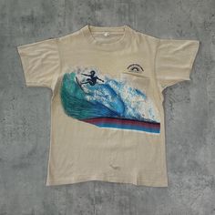 (Refer to measurements below for sizing not tagged size) Measurements: Pit to pit-19" shoulder to bottom-25" Mens Fits, Surf Tee, Vintage Surf, Southern Shirts, Surf Art, Surf Shop, Fit Inspo, Dream Clothes, Vintage Tees