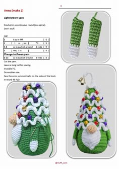 crochet christmas tree ornament pattern with instructions