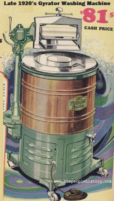 an advertisement for a washing machine from the 1920's