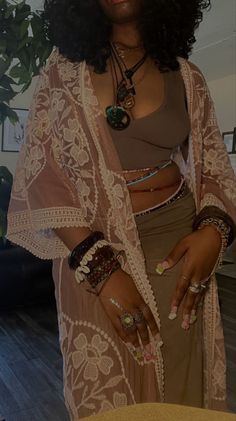 Earthy Fits, Black Hippie, Black Hippy, Spiritual Fashion, Boho Fits, Earthy Aesthetic, Earthy Style, Mode Hippie, Earthy Outfits