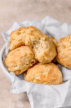 a pile of biscuits sitting on top of a white paper bag with text overlay reading ready in 20 minutes