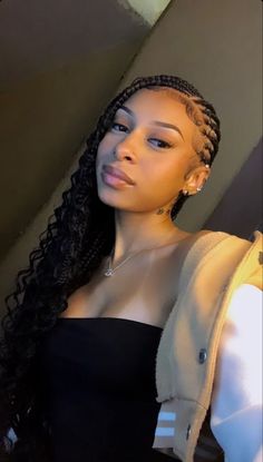 Side Part Box Braids, Braided Hairstyles For Black Women Cornrows, Colored Hair Tips, Wine Hair, Big Box Braids Hairstyles, Braids Hairstyles Pictures, Braided Hairstyles For Teens