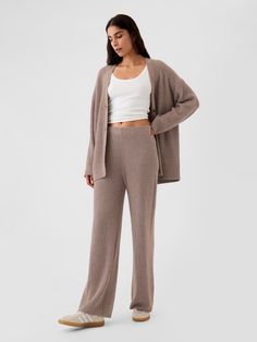 CashSoft Shaker-Stitch Sweater Pants | Gap