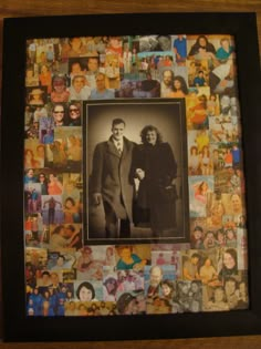 a collage of photos with people in the middle and one man holding a woman's hand