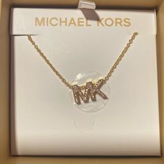 Nwt Gold Michael Kors Necklace Michael Kors Necklace, Life Vision, Girls Stuff, Michael Kors Jewelry, Designer Jewelry, Dream Life, Womens Jewelry Necklace, Vision Board, Gold Necklace