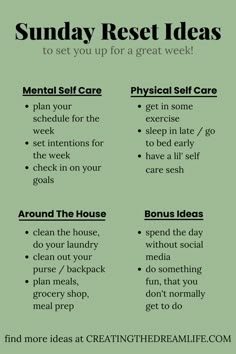 Click the link to find ideas for your perfect Sunday Reset Sunday Rest Day, Reset Ideas, Mental Reset, Self Love Wallpaper, Daglig Motivation, Sunday Rest, Healing Quotes Spiritual